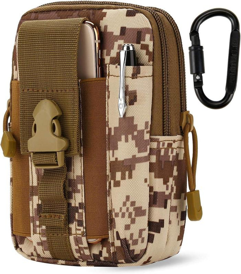 Tactical Waist Pouch EDC Molle Waist Bag Belt Phone Pouch Holster Purse Carrying Pouch for Smartphone, Tools DOUN