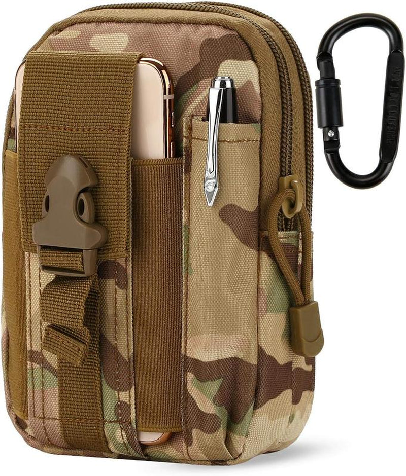 Tactical Waist Pouch EDC Molle Waist Bag Belt Phone Pouch Holster Purse Carrying Pouch for Smartphone, Tools DOUN