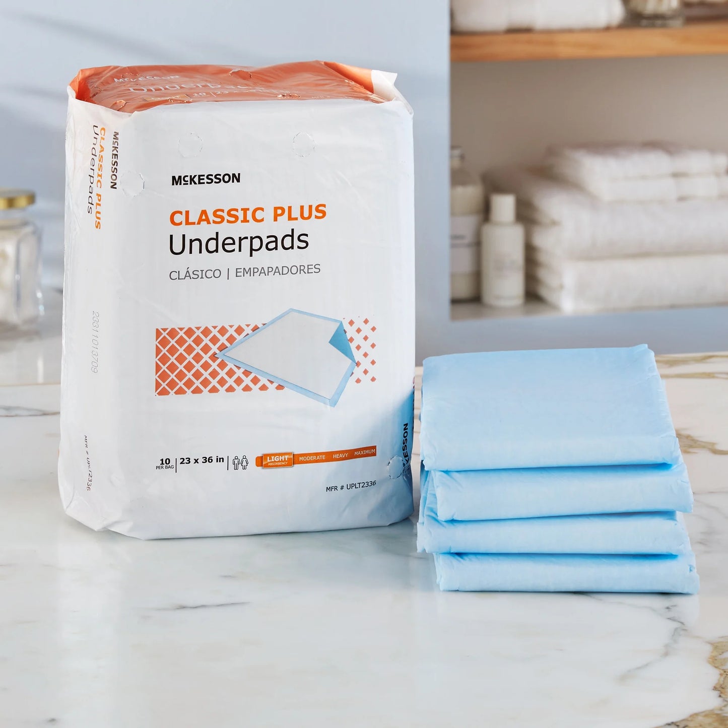 Classic Underpads, Light Incontinence Absorbency - 23 in X 36 In, 150 Ct