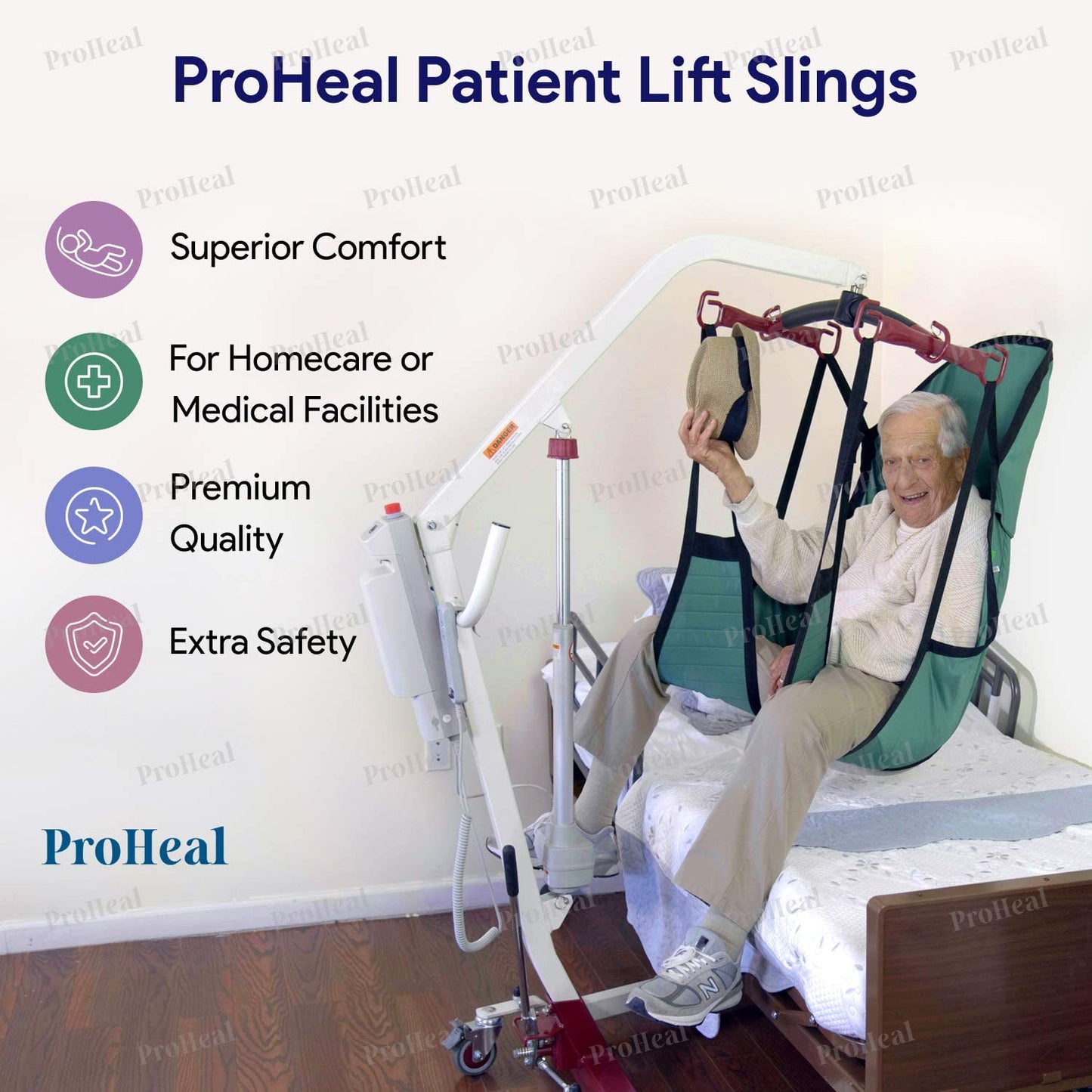 Universal Full Body Mesh Lift Sling, X Large, 58" X 42" - Polyester Slings for Patient Lifts - Compatible with Hoyer, Invacare, Mckesson, Drive, Lumex, Joerns and More