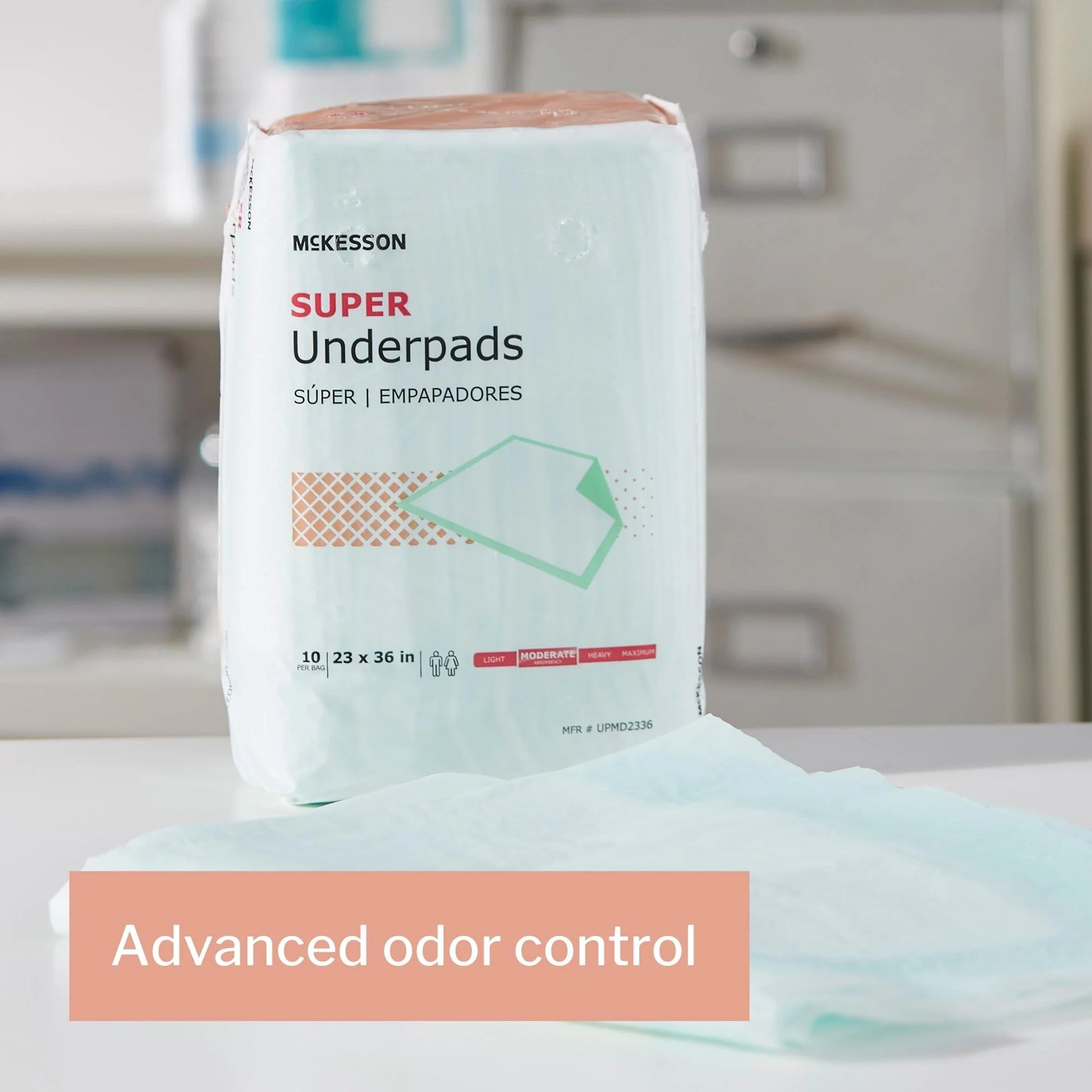 Super Underpads, Incontinence Bed Pads, Moderate Absorbency, 23 in X 36 In, 150 Count