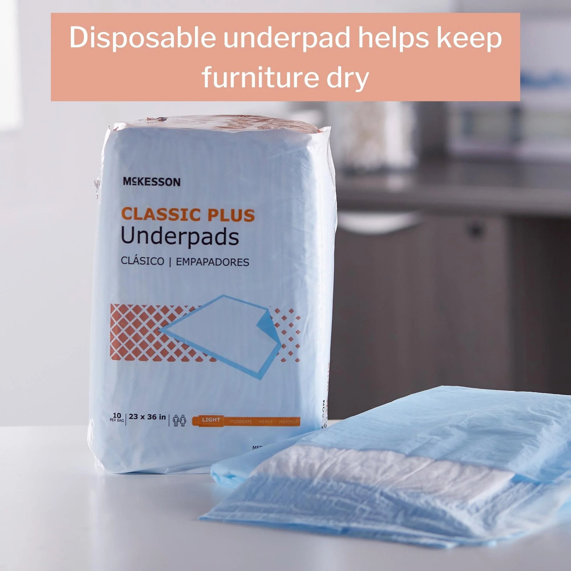 Classic Underpads, Light Incontinence Absorbency - 23 in X 36 In, 150 Ct