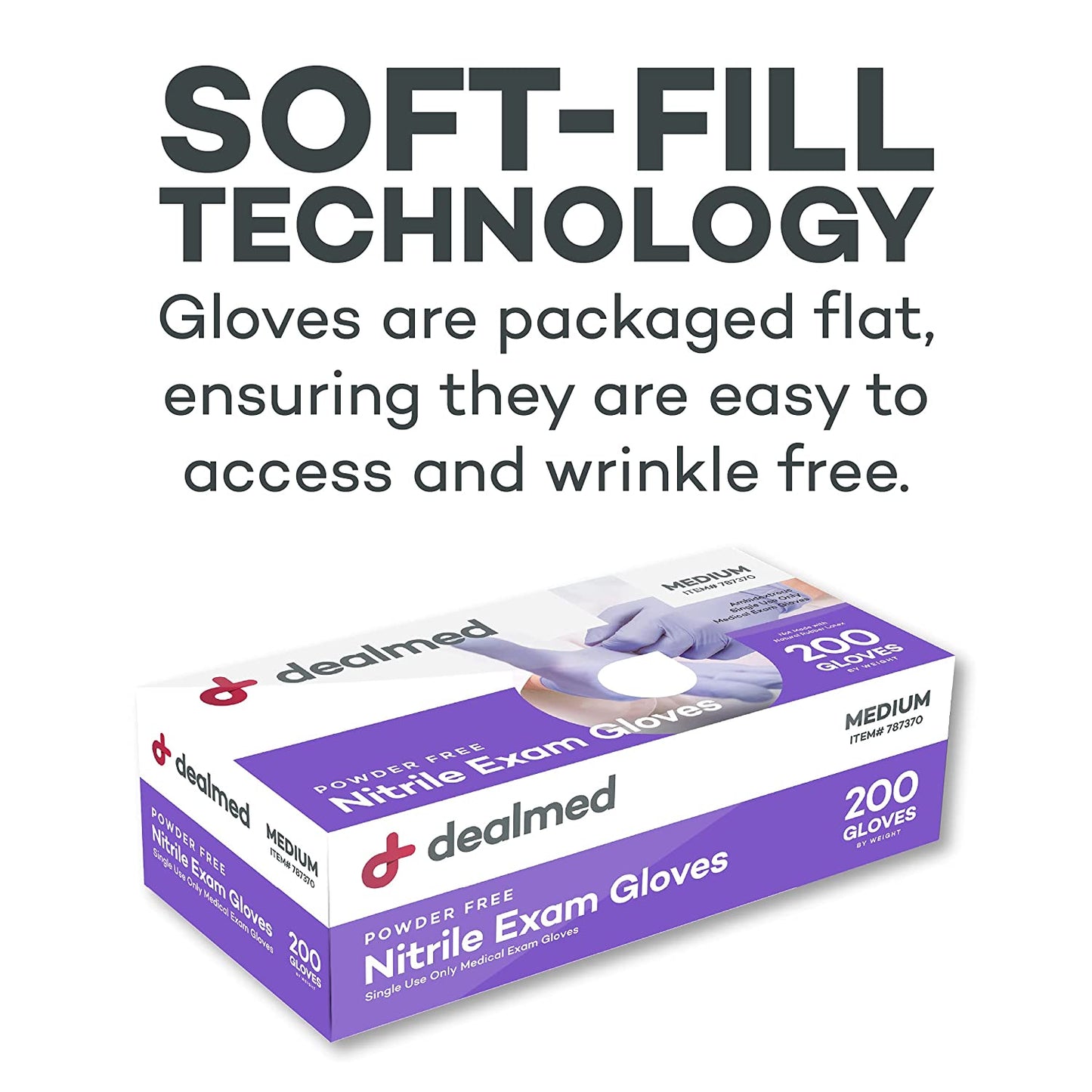 Nitrile Medical Grade Exam Gloves, Disposable, Latex-Free, Medium (200 Ct.)
