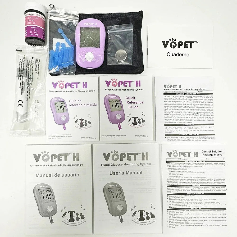 Blood Glucose Meter Blood Glucose Monitoring System for Pet Use Professional Diabetes Management for Pets Accessories Clinic