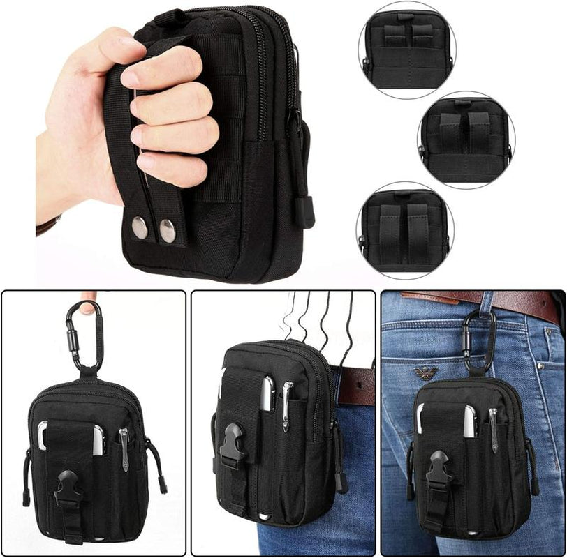 Tactical Waist Pouch EDC Molle Waist Bag Belt Phone Pouch Holster Purse Carrying Pouch for Smartphone, Tools DOUN