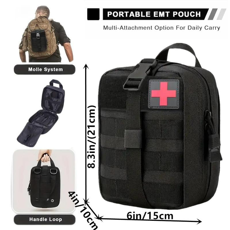 Tactical Rip-Away First-Aid Pouch, Emergency Medical Bag, Multifunctional Storage Bag for Outdoor Camping & Hiking, Outdoor Tools, Summer Gift