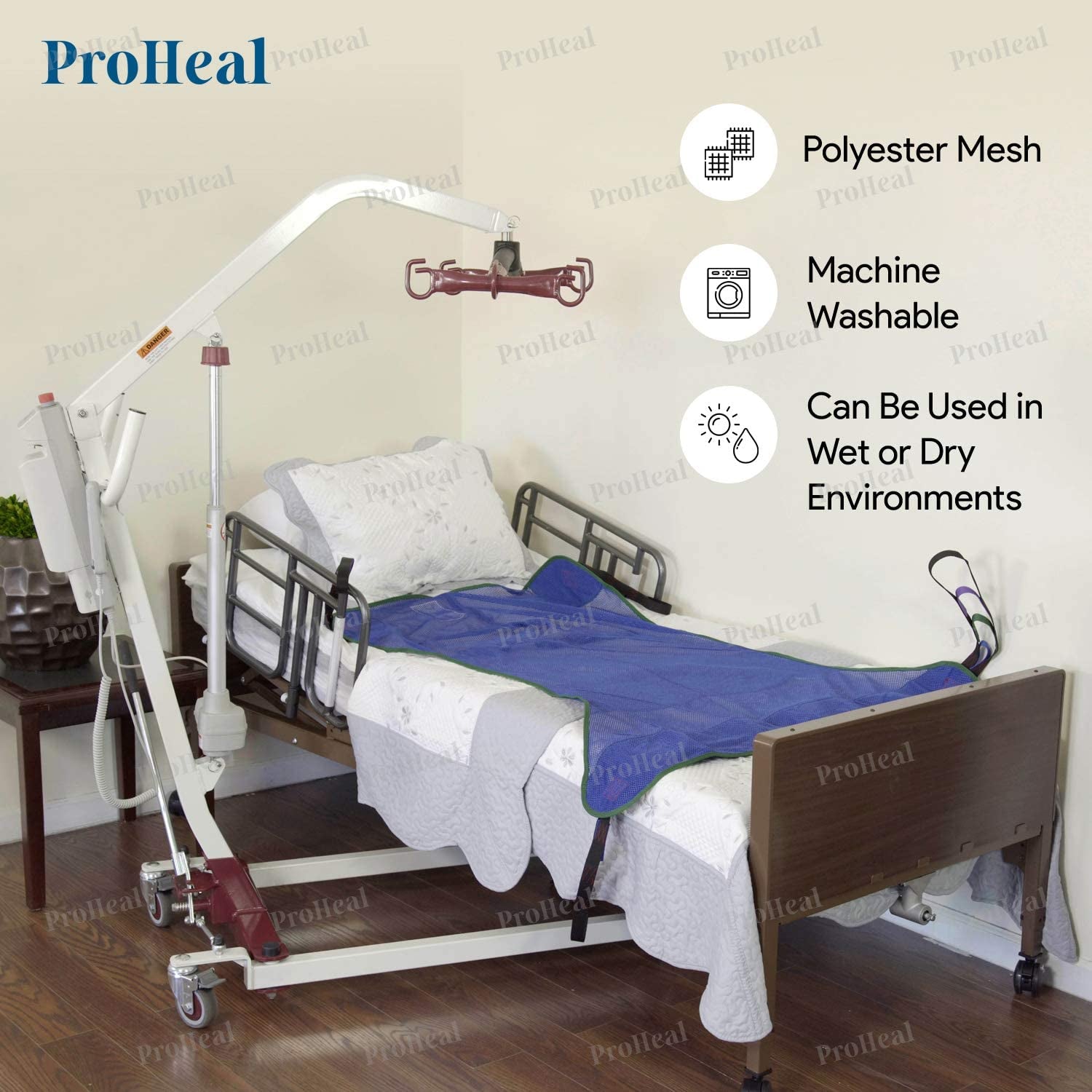 Universal Full Body Mesh Lift Sling, X Large, 58" X 42" - Polyester Slings for Patient Lifts - Compatible with Hoyer, Invacare, Mckesson, Drive, Lumex, Joerns and More