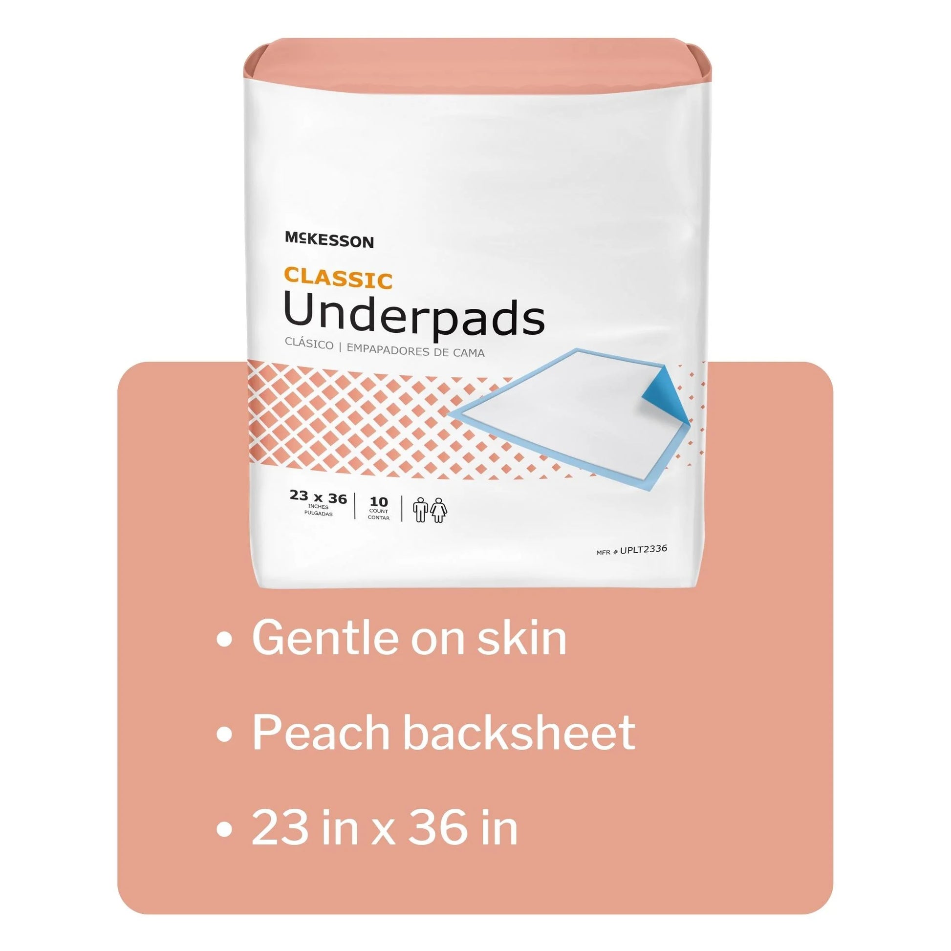 Classic Underpads, Light Incontinence Absorbency - 23 in X 36 In, 150 Ct