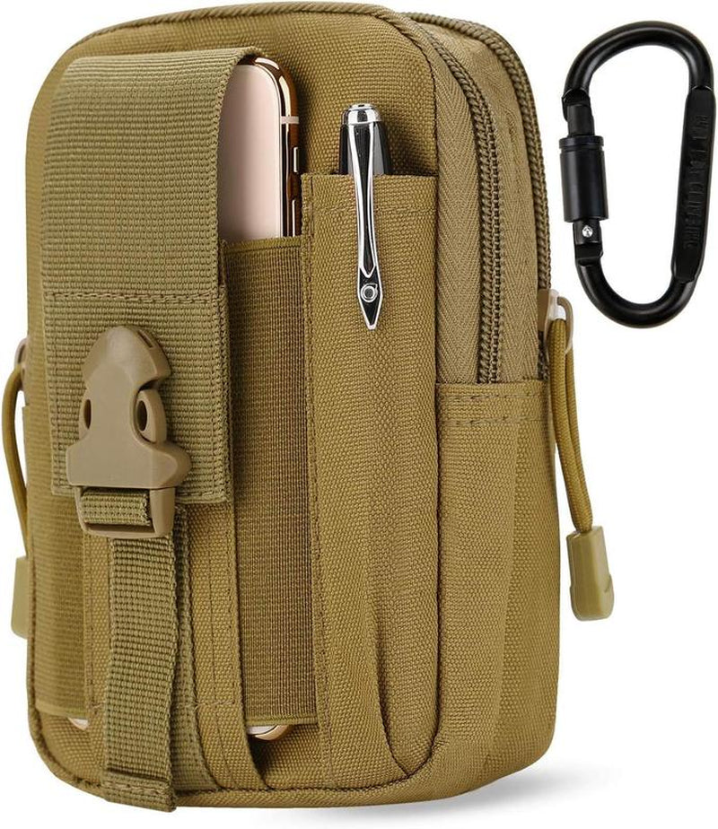 Tactical Waist Pouch EDC Molle Waist Bag Belt Phone Pouch Holster Purse Carrying Pouch for Smartphone, Tools DOUN