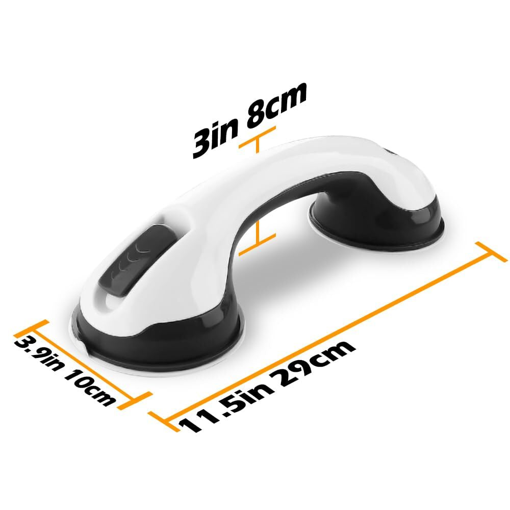 2 Pcs Handicap Grab Bars - 2Pcs - Safety Suction Cup Bath Grips for Tub Heavy...
